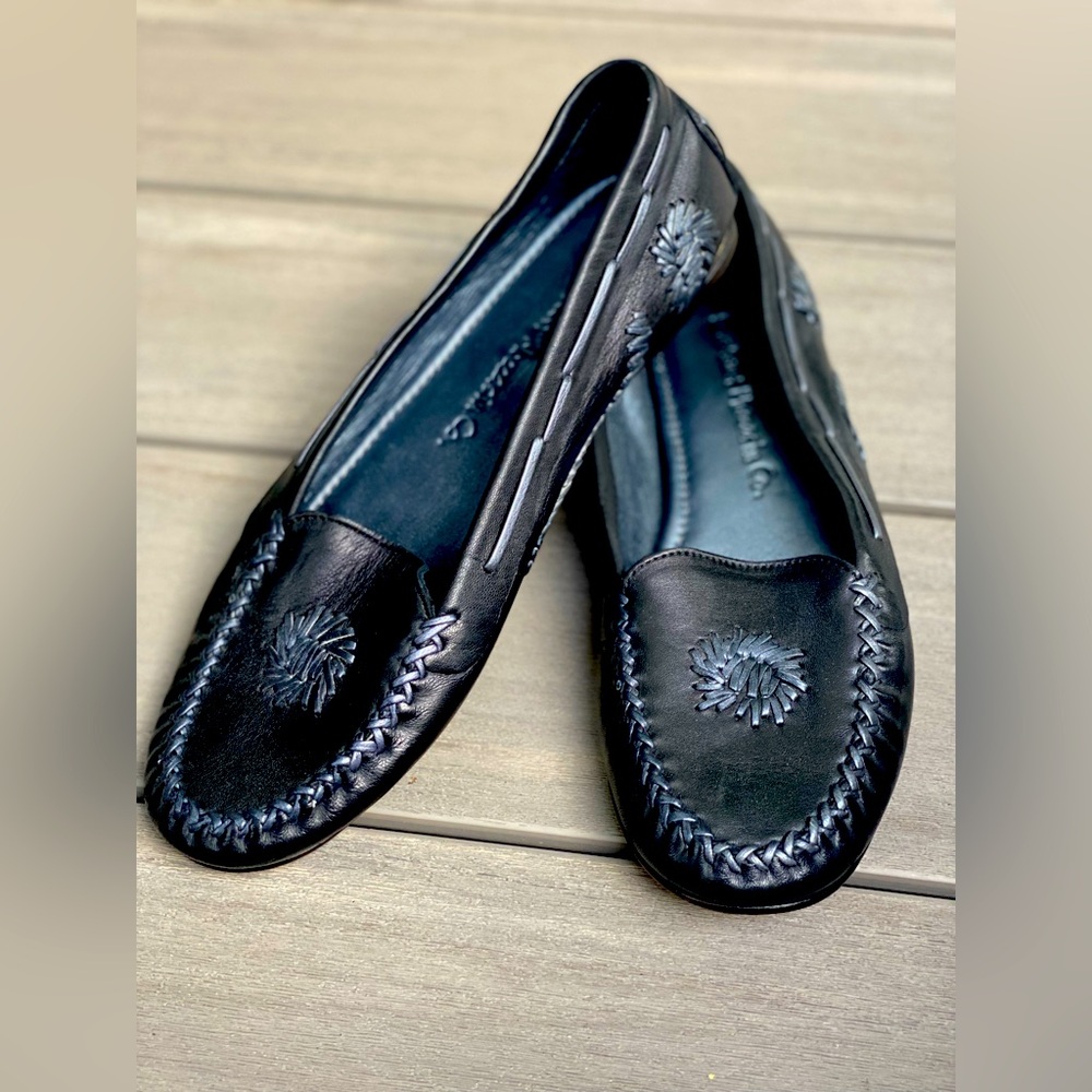 Black Butter Leather Loafers Southwest Moccasins Co. Size 10 Western Cottagecore